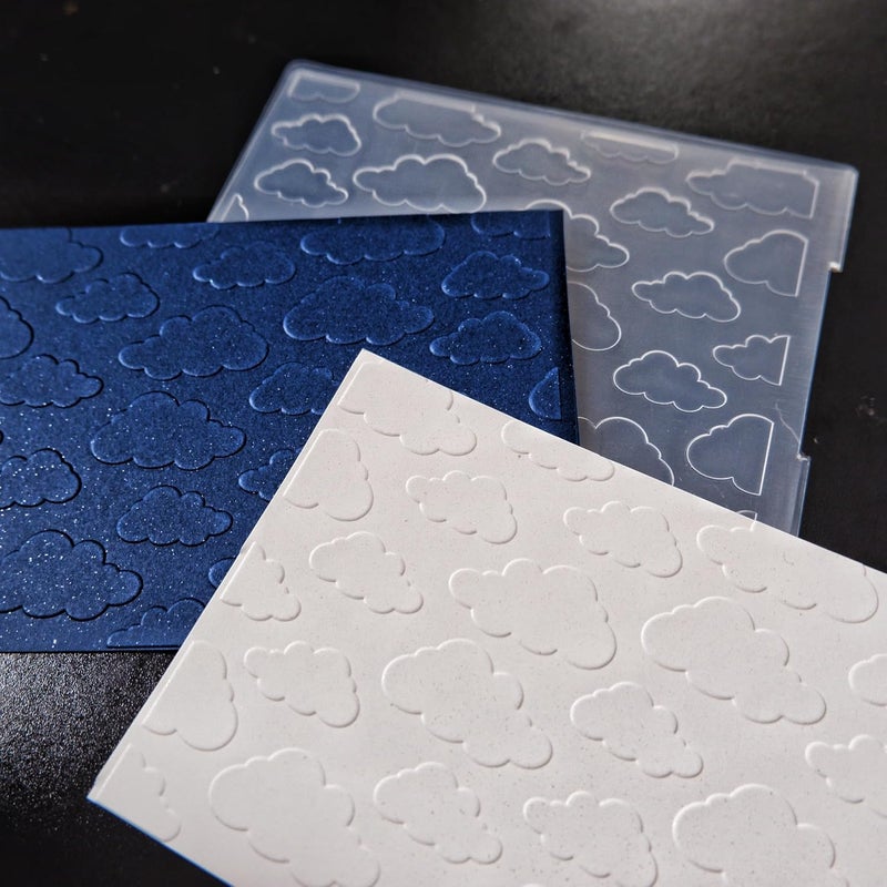Arbuya Cloud Plastic Embossing Folders for Card Making Clouds Background Embossing Folder for Scrapbooking Pages Paper Crafting Clay Decoration - Image 4